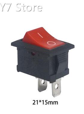 10 pcs/lot KCD1 21*15 2 Pin 6A 250V Red Boat Switch Snap-in