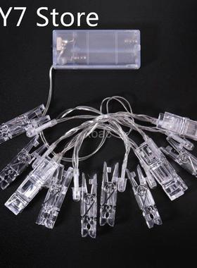 1.2M 10 LED Card Pictures Photos Clips Pegs Bright String Li