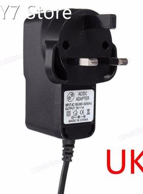 Black Universal US / EU / UK Plug DC 3V 1A Power Supply Adap