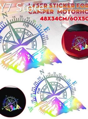 Mountain Compass Sticker Motorhome RV Compass Navigation Ref