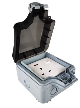 UK outdoor socket Protection Electric Power Wall Mount Box