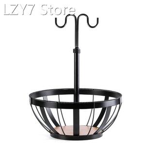 Countertop Iron Drain Rack Hanging Fruit Vegetables Basket B