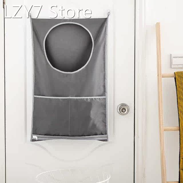 wall mounted breathable laundry basket dust-proof dirty clot