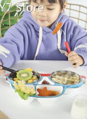 Cartoon Car Shaped Divided Baby and Toddler Plates Non-Slip