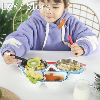 Cartoon Car Shaped Divided Baby and Toddler Plates Non-Slip