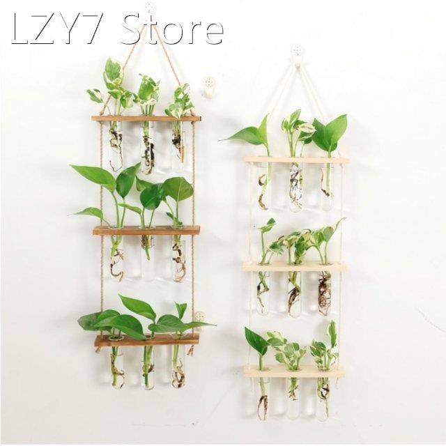Test Tubes Glass Planter Wall Hanging Terrarium Container Fl - 实物图