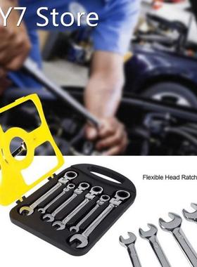 7 Pcs Ratcheting Combination Wrench Hand Tool Kits Hand Span