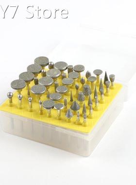 50pcs/lots 3mm Diamond Tipped coated Rotary Burr Grit Grindi