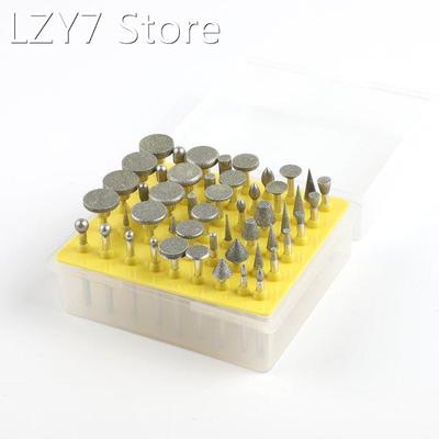 50pcs/lots 3mm Diamond Tipped coated Rotary Burr Grit Grindi