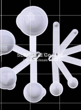 10 white measuring spoon set measures cup tablespoon