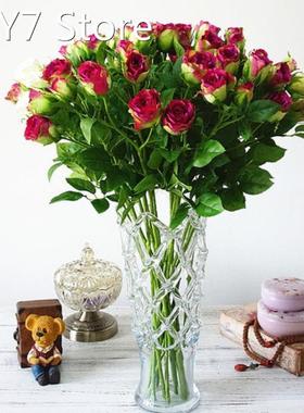 4 head artificial flower wedding decoration silk rose false