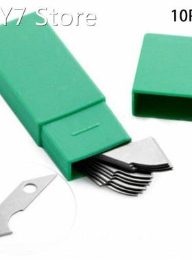 10Pcs Acrylic Plexiglass Cutting Paper Cutter Steel Blades L