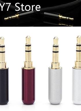 4x3 Pole 3.5mm Audio Gold-Plated Headphone Plug RCA Connecto