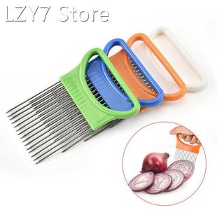 Kitchen Onion Slicer Cut Onion chopper Holder Fork Tomato Ve