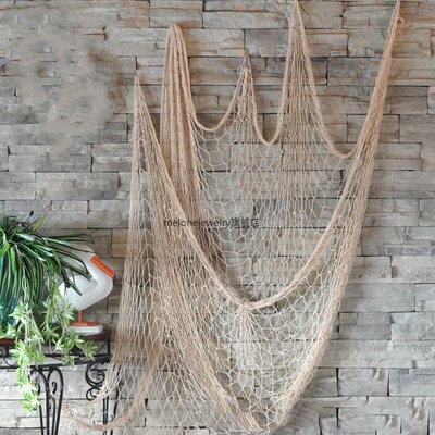 Hemp Rope 1*2M Decor Nets Decorative Fishing Net Mediterrane