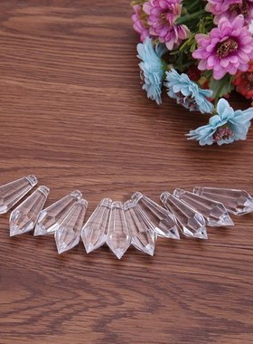 30pcs Acrylic Crystal Beads for Chandelier Clear Beads Strin