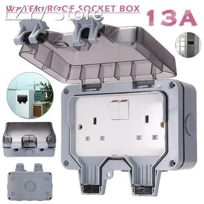 New Arrival 2 Gang Weatherproof Outdoor Garden Plug Box Cove