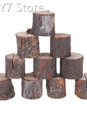 10Pcs/lot Wooden Stump Card Holder Wedding Party Decoration