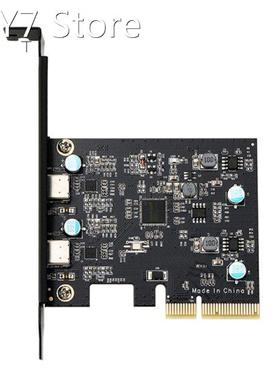 2-Port Type-C PCI-E USB3.1 Gen 2 Expansion Card 10Gbps with