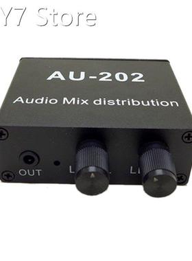 Stereo Mixer Audio Distributor for Headphone External Power