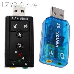 2 Pcs USB 5.1 And 7.1 Channel USB Stereo Sound Card Adaptor