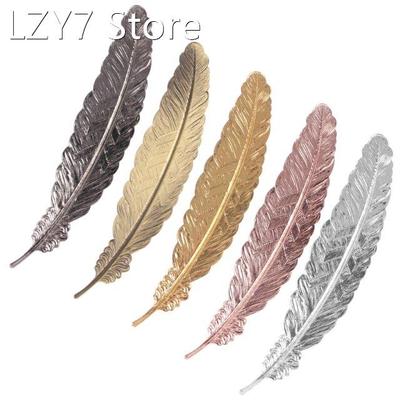 Creative Retro Feather Shaped Metal Bookmark Page Marker For