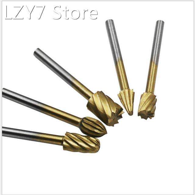 10pcs hss titanium routing rotary milling rotary file cutter