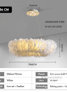 Modern simplicity creativity Hardware lampbody feather Resta