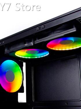 120mm/140mm RGB Colorful LED Rainbow Color Fan Halos Apertur