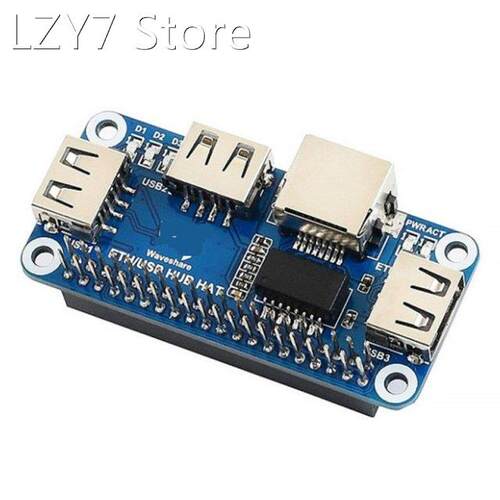 USB to RJ45 Ethernet Port 3 USB HUB HAT Expansion Board for