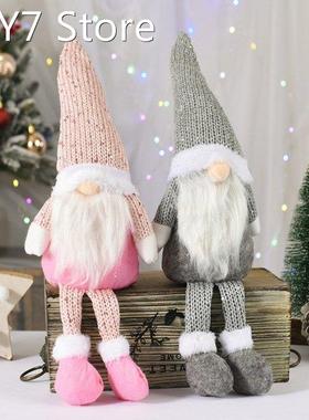 Christmas Faceless Elderly Dolls Window Decorations Nordic S