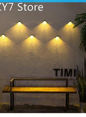 2pcs Outdoor Solar Led Lamp Smart Waterproof Porch Wall Ligh