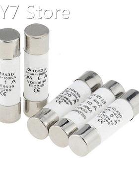 10PCS 10*38 Fast Blow Ceramic Fuse 10x38mm Fuse 500V 1A 2A