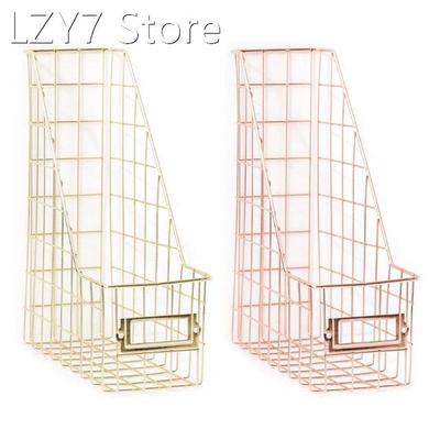 1 Pc Nordic Wrought Iron Grid File Holder Single Layer Desk