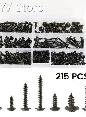 215pcs Black Self-tapping Screw Set Carbon Steel with Black