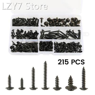 215pcs Black Self-tapping Screw Set Carbon Steel with Black