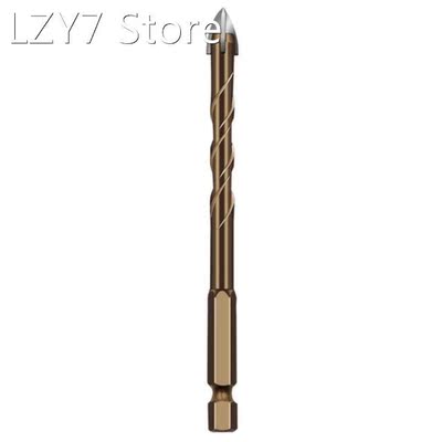 Hexagonal Shank Spiral Groove Cross Ceramic Glass Drill Bit
