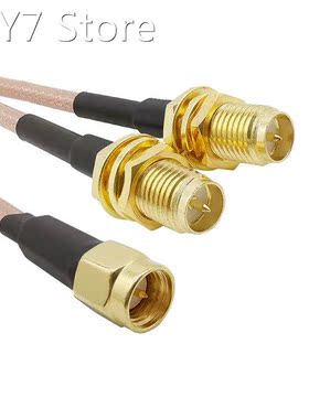 1Pcs SMA Male Plug to 2x RP SMA Female Jack RG316 RF Coaxial