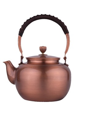 Red Copper Teapot Antique Handmade Health Care Exquisite Pat