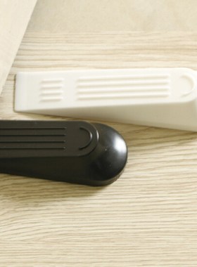 2PCS Door Wedge Shaped Plastic Door Stops Non-Slip Black Doo