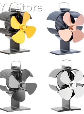 4-Blade Stove Fan Heat Powered Stove Fan Eco Friendly Firepl