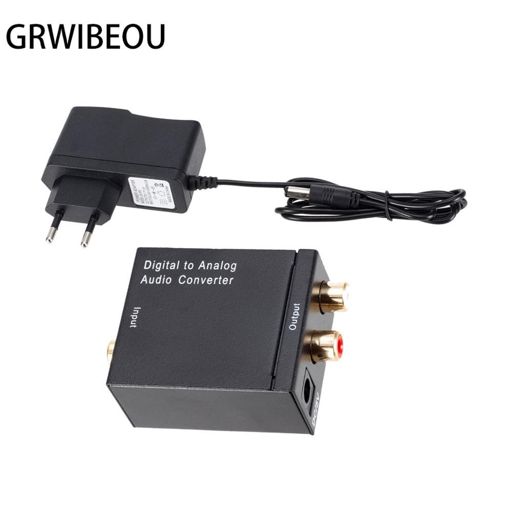 Grwibeou DAC Adapter Digital to Analog Audio Converter Optic