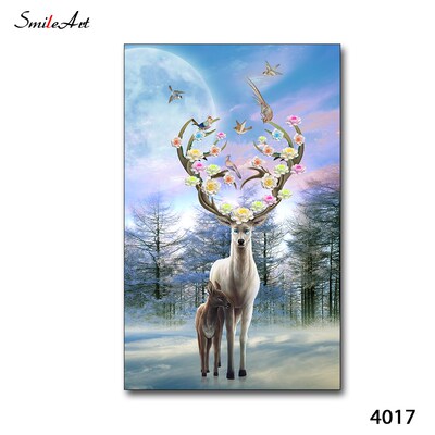 Nordic Nordic Modern 3D Relief Elk Porch Posters And Prints