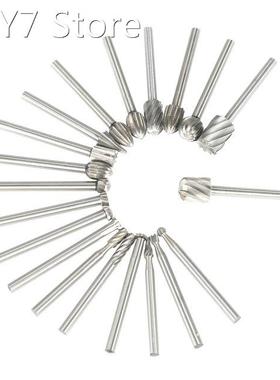 20PCS 3mm Shank HSS CNC Rotary Burrs Set File Milling Cutter