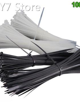100 Pcs ABS Plastic Cable Ties Zip Fasten Wire Wrap Strap Fa