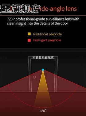 Electronic Door Bell With 3.5 LCD Display Viewer IR Night D