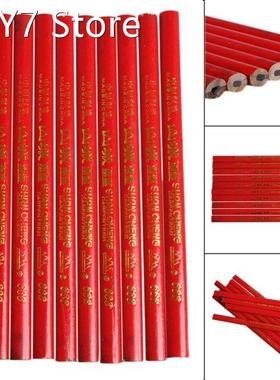 10x 175mm Carpenters Pencils Black Lead For DIY Builders Joi
