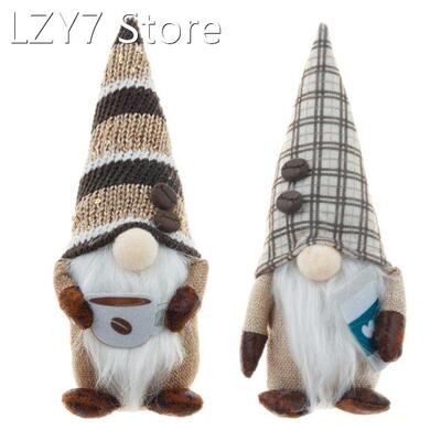 Coffee Gnome Coffee Bar Decoration Plaid Swedish Tomte Gnome