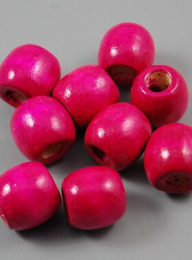 100pcs/pack Mixed Color Wooden Beads for Macrame Jewelry Cha