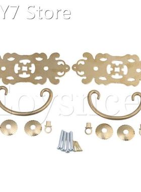 2 x 11.7x6cm Brass Swing Drop Pull Handles for Cabinet Cupb